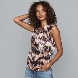 Reiss — SOFIA IKAT PRINTED TOP BERRY